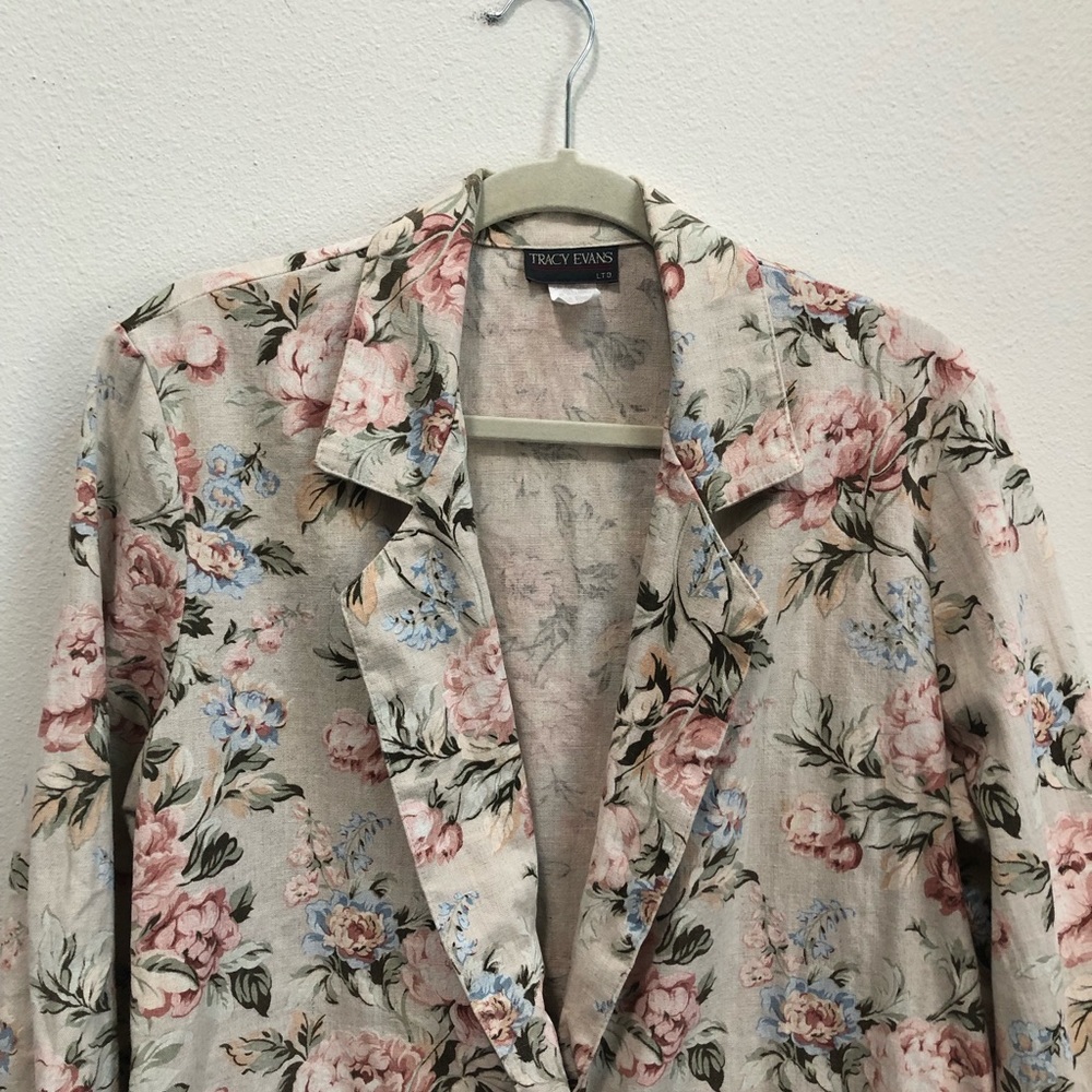 Vintage floral blazer